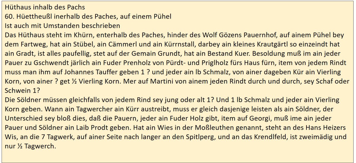 beschreibung salbuch