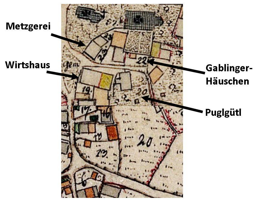 Uraufnahme 1827 Wirtshaus