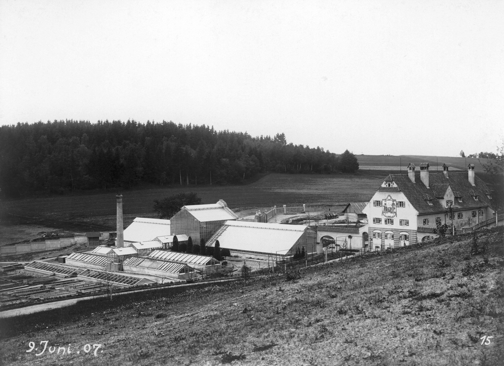 Bild 34 Gaertnerhaus u Gewaechshaeuser