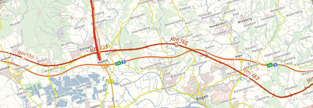 Autobahnbau heute Karte