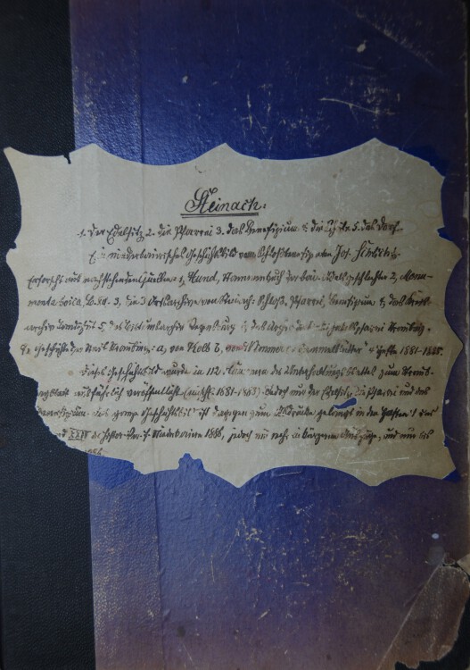 deckblatt geschichte steinach